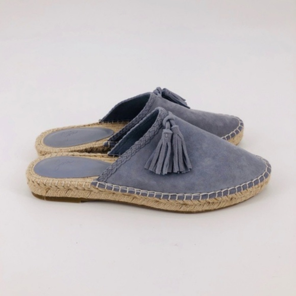 Joie walda suede espadrille tassel mule 8.5